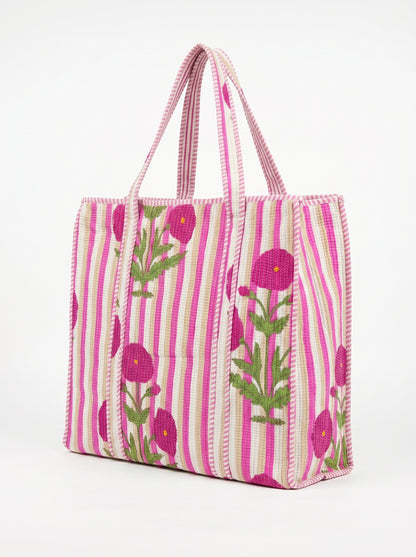 Rose Bloom Charm – Wander Tote Bag 18x18