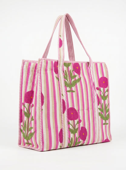 Rose Bloom Charm – Wander Tote Bag 18x18