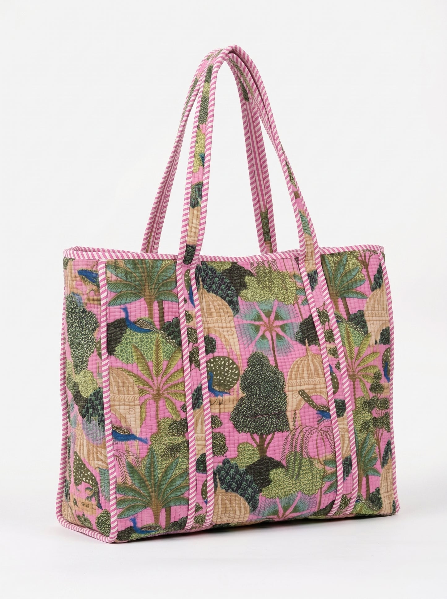 Peacock Pink Grace – Wander Tote Bag 18x18
