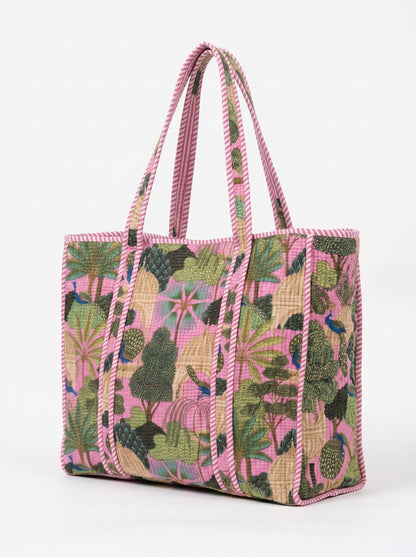 Peacock Pink Grace – Wander Tote Bag 18x18