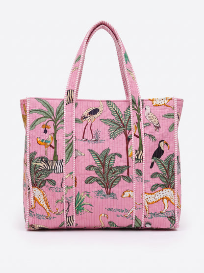 Pink Safari – Wander Reversible Tote Bag 18x18