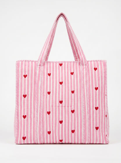 Baby Pink heart-2 – Wander Tote Bag 18x18