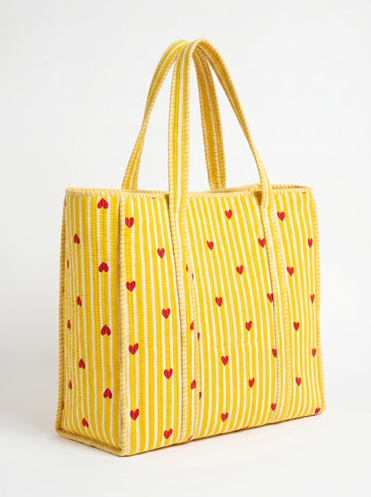 Cute Yellow Heart – Wander Tote Bag 18x18