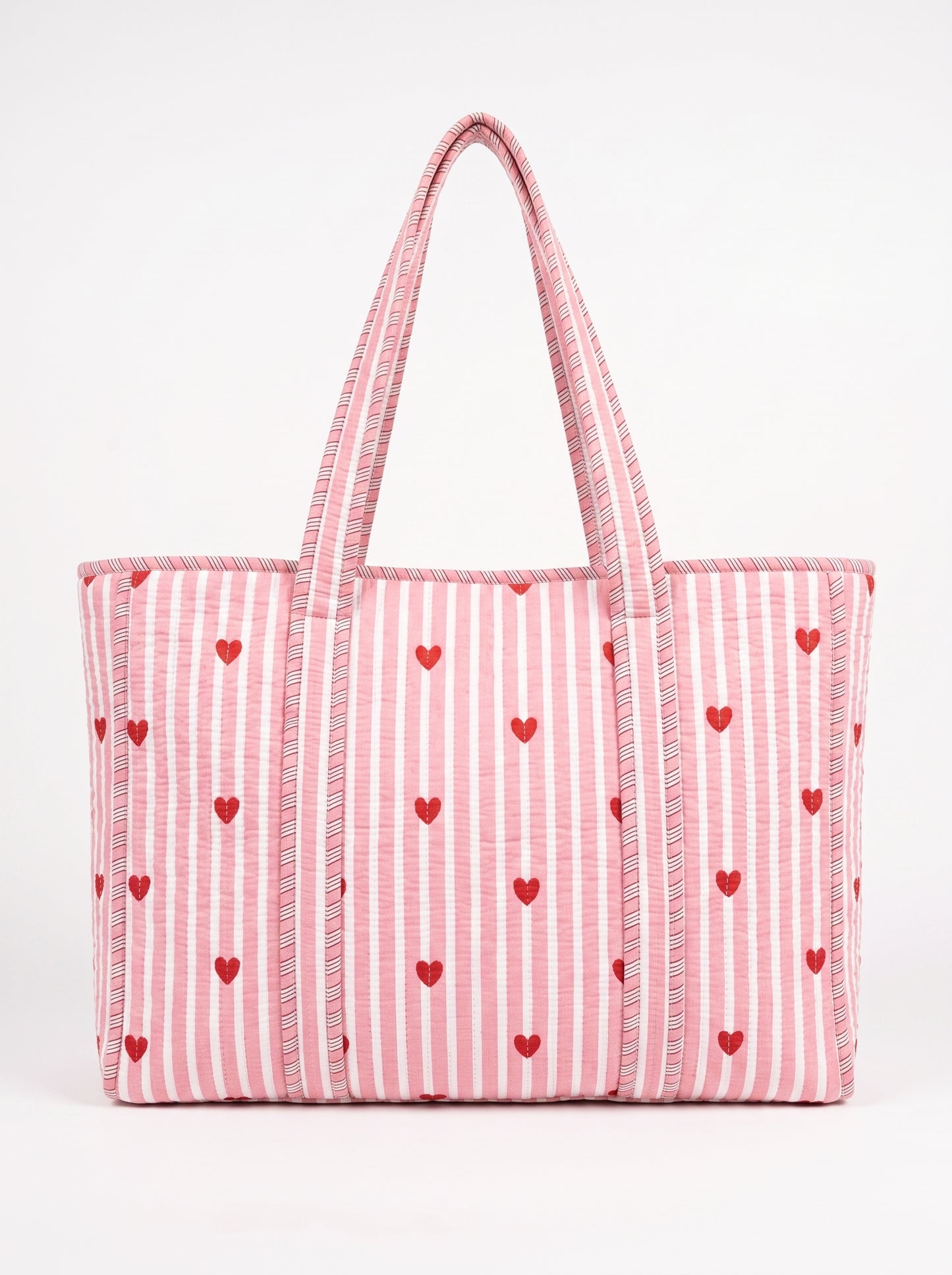 Pink Heart Riot - Tote & 3 Pouch Set 19X15