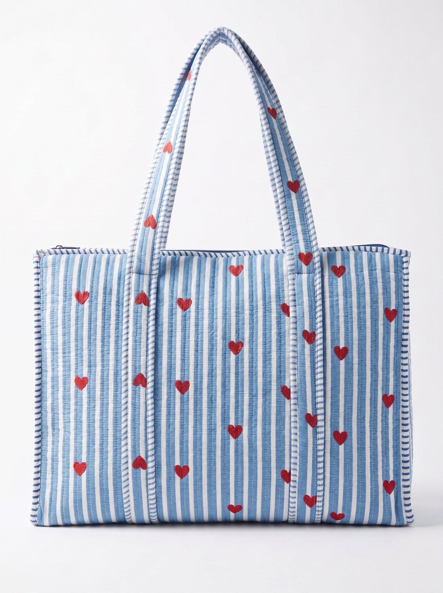 Blueberry Heart - Tote & 3 Pouch Set 19X15