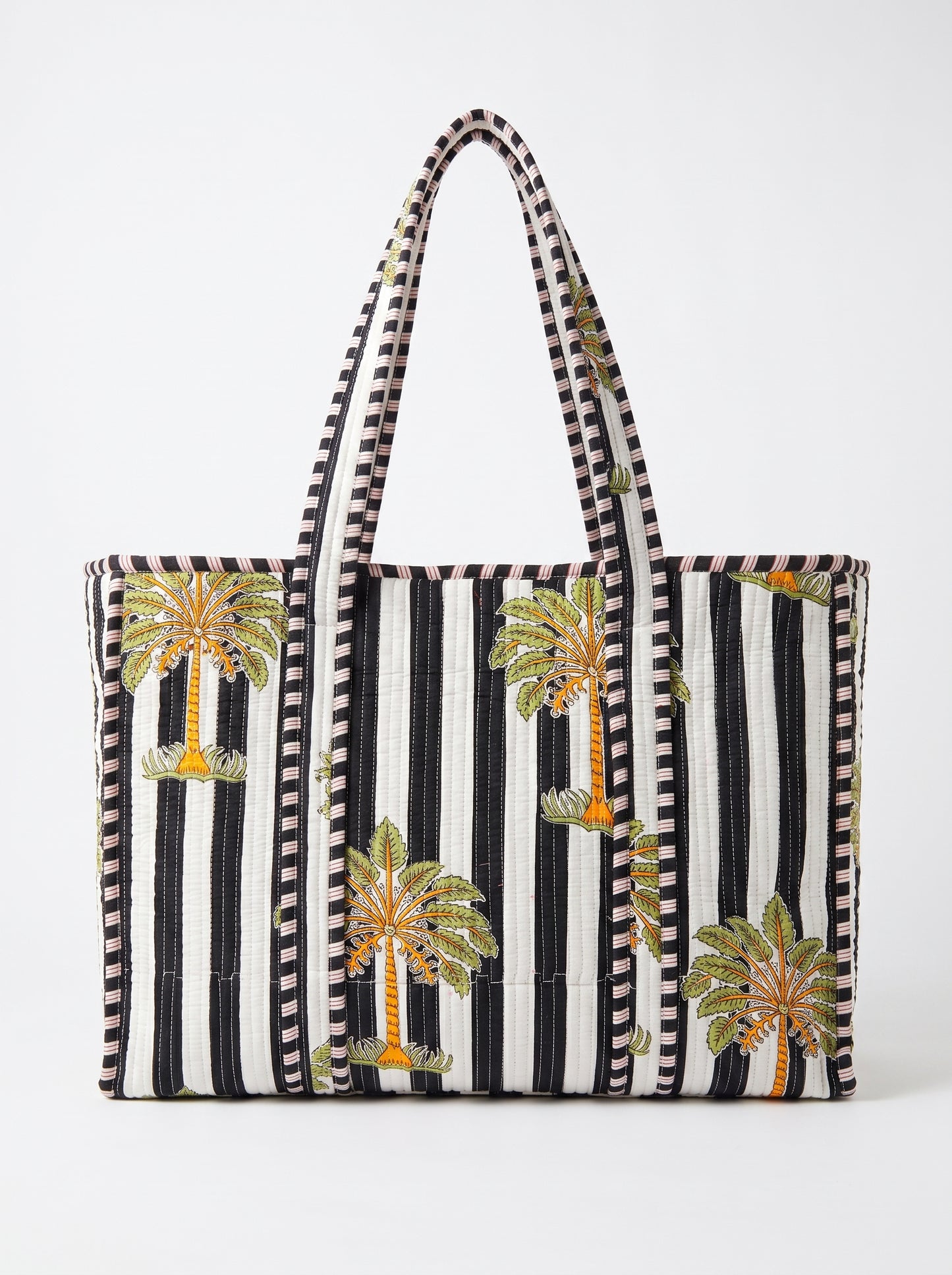 Midnight Black Palms -  Tote Bag 19X15