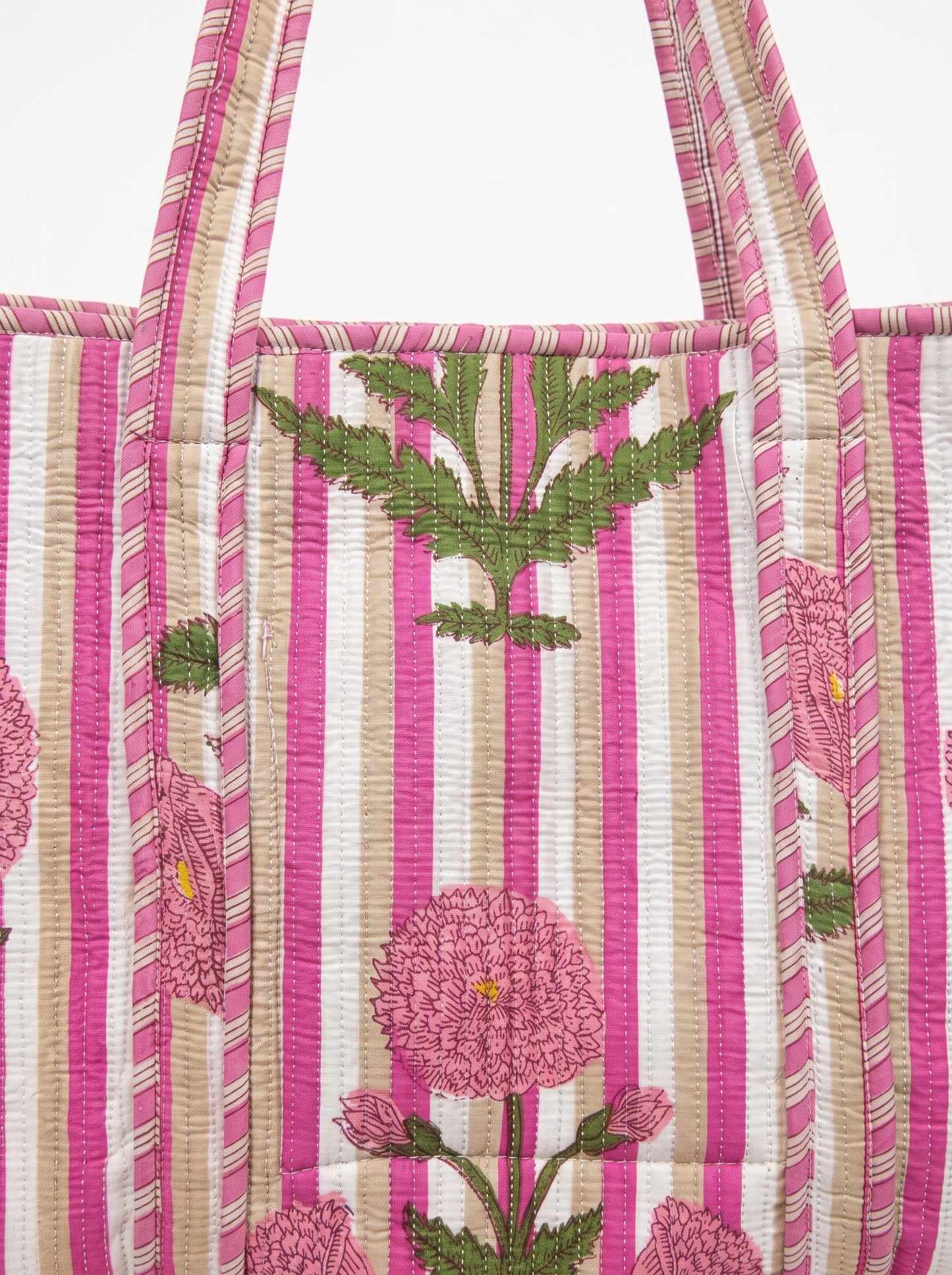 Pink Pop Stripes - Tote & 3 Pouch Set 19X15