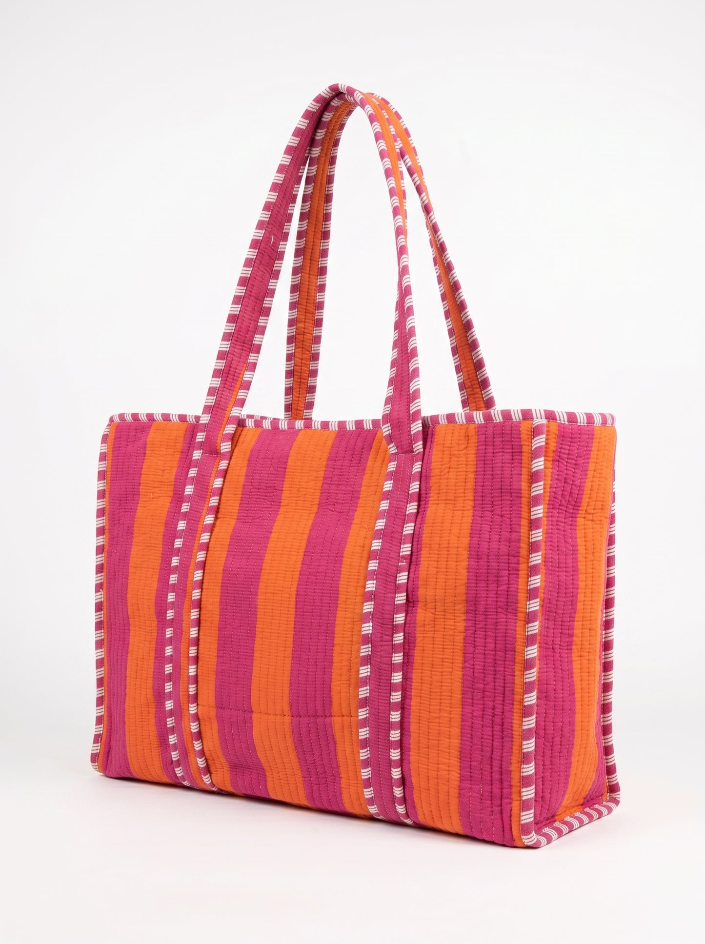 Orange Stripes - Tote & 3 Pouch Set 19X15