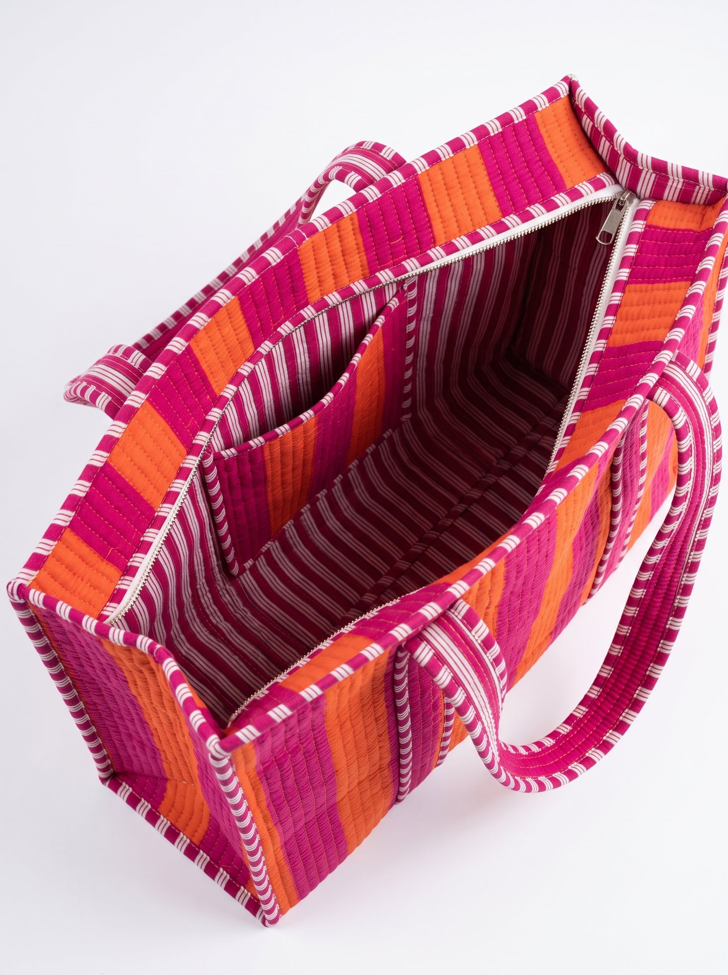 Orange Stripes - Tote & 3 Pouch Set 19X15