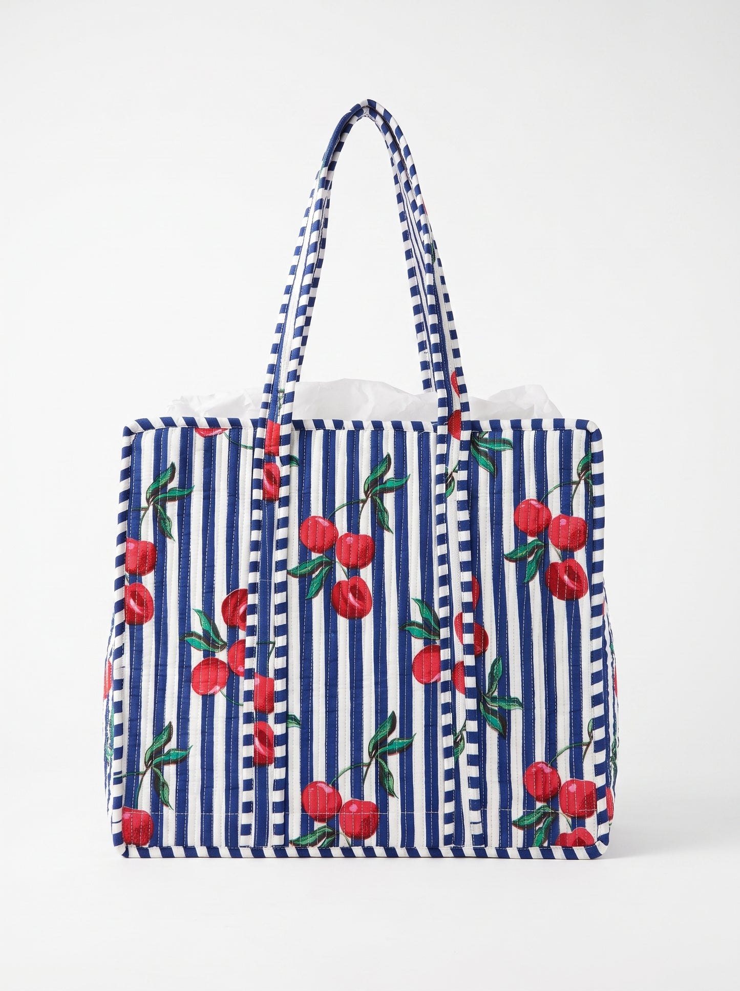 Cute Cherry Stripes – Wander Tote Bag 18x18