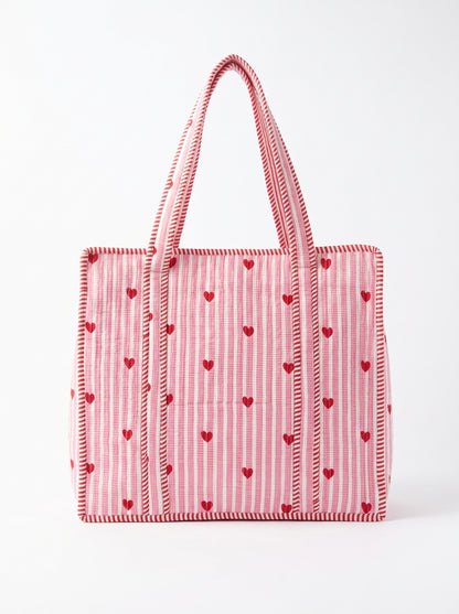 Baby Pink heart – Wander Tote Bag 18x18