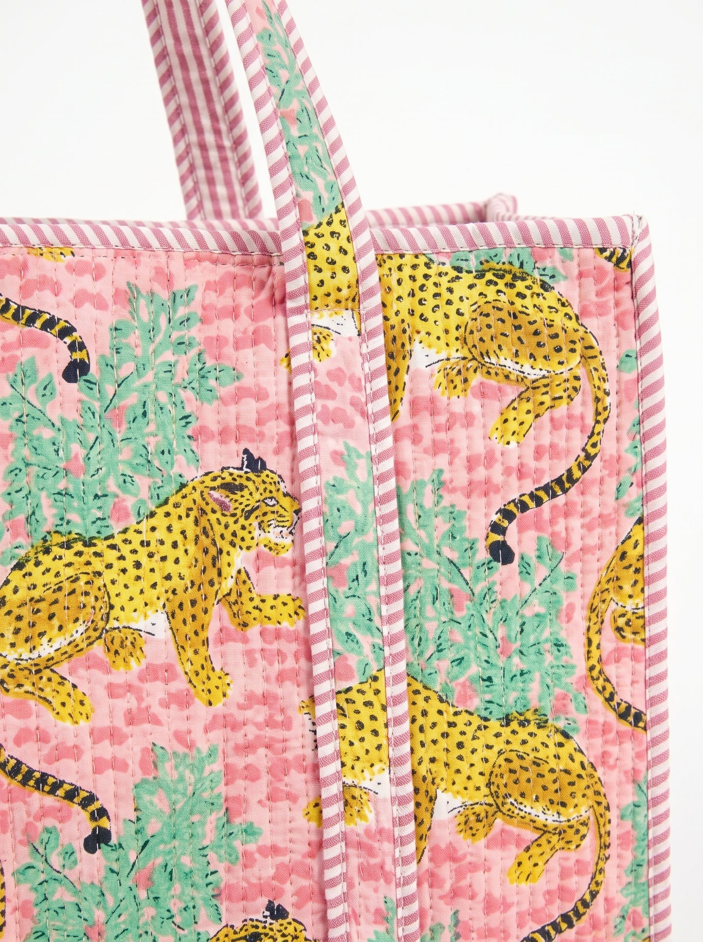 Pink & Blue Leopard – Wander Tote Bag 18x18