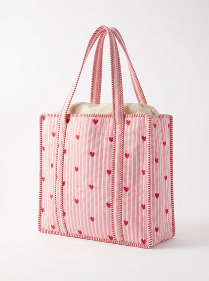 Baby Pink heart – Wander Tote Bag 18x18