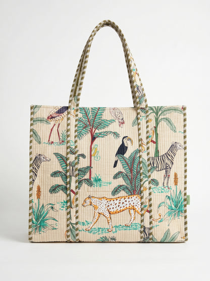 Beige Desert Safari – Wander Reversible Tote Bag 18x18