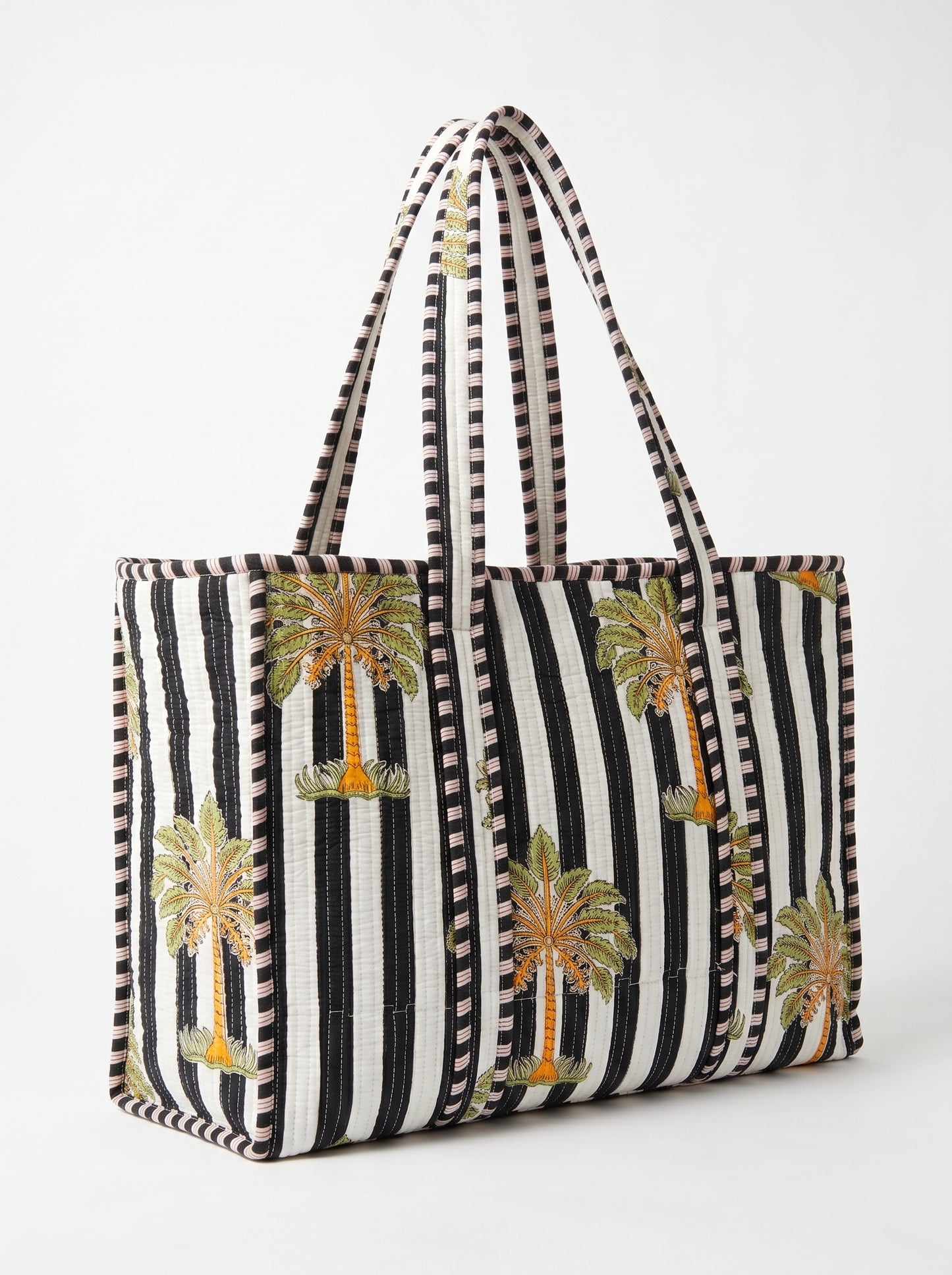 Midnight Black Palms -  Tote Bag 19X15