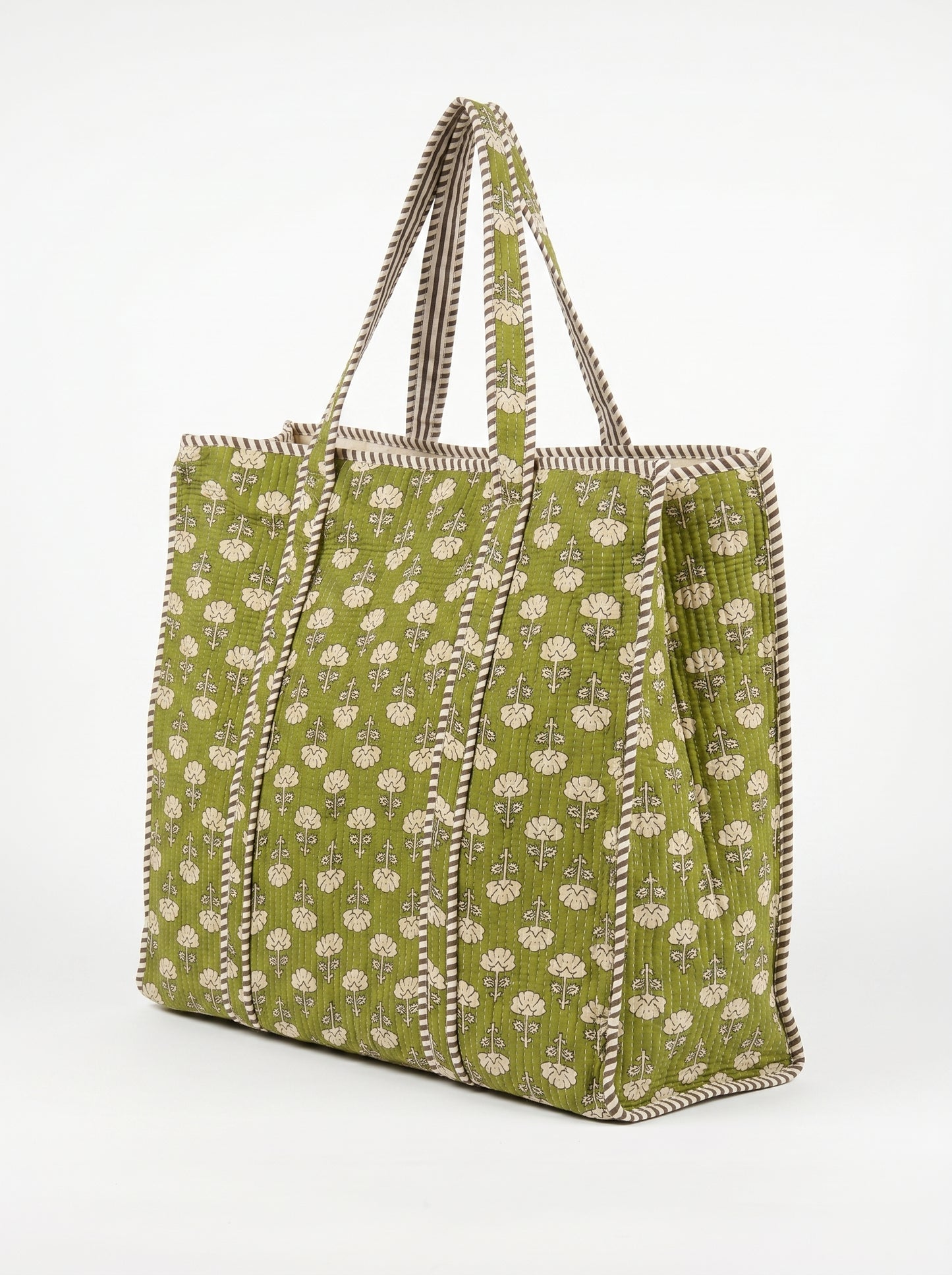 Emerald Floral Charm – Wander Tote Bag 18x18