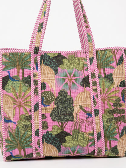 Peacock Pink Grace – Wander Tote Bag 18x18