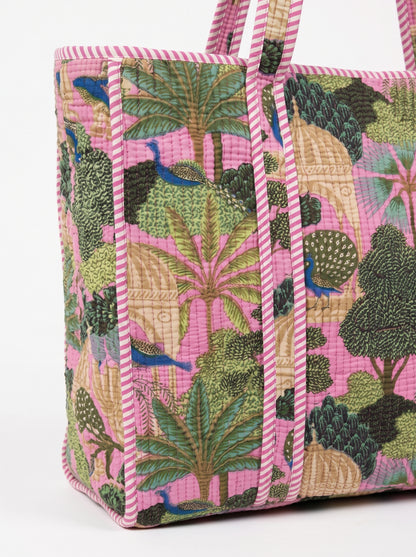 Peacock Pink Grace – Wander Tote Bag 18x18