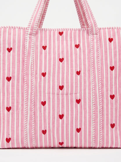 Baby Pink heart-2 – Wander Tote Bag 18x18