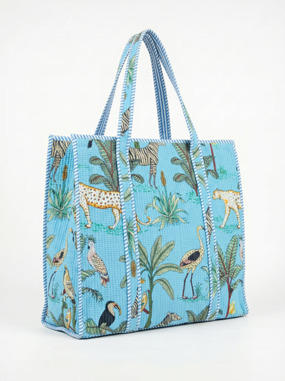 Sky Blue Safari – Wander Tote Bag 18x18