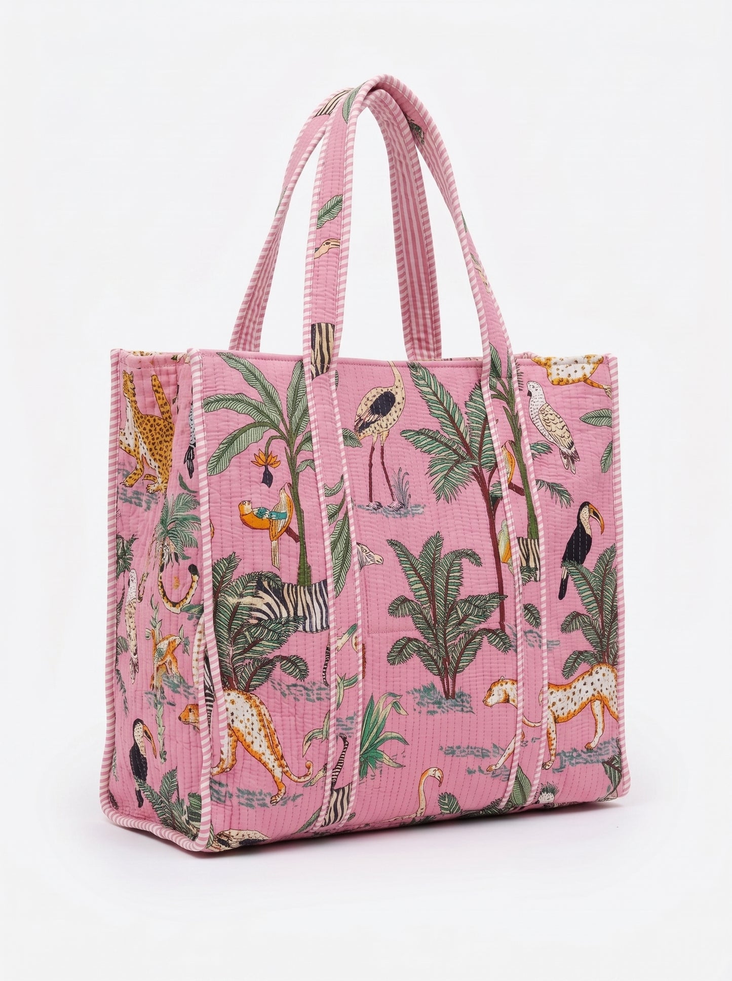 Pink Safari – Wander Reversible Tote Bag 18x18