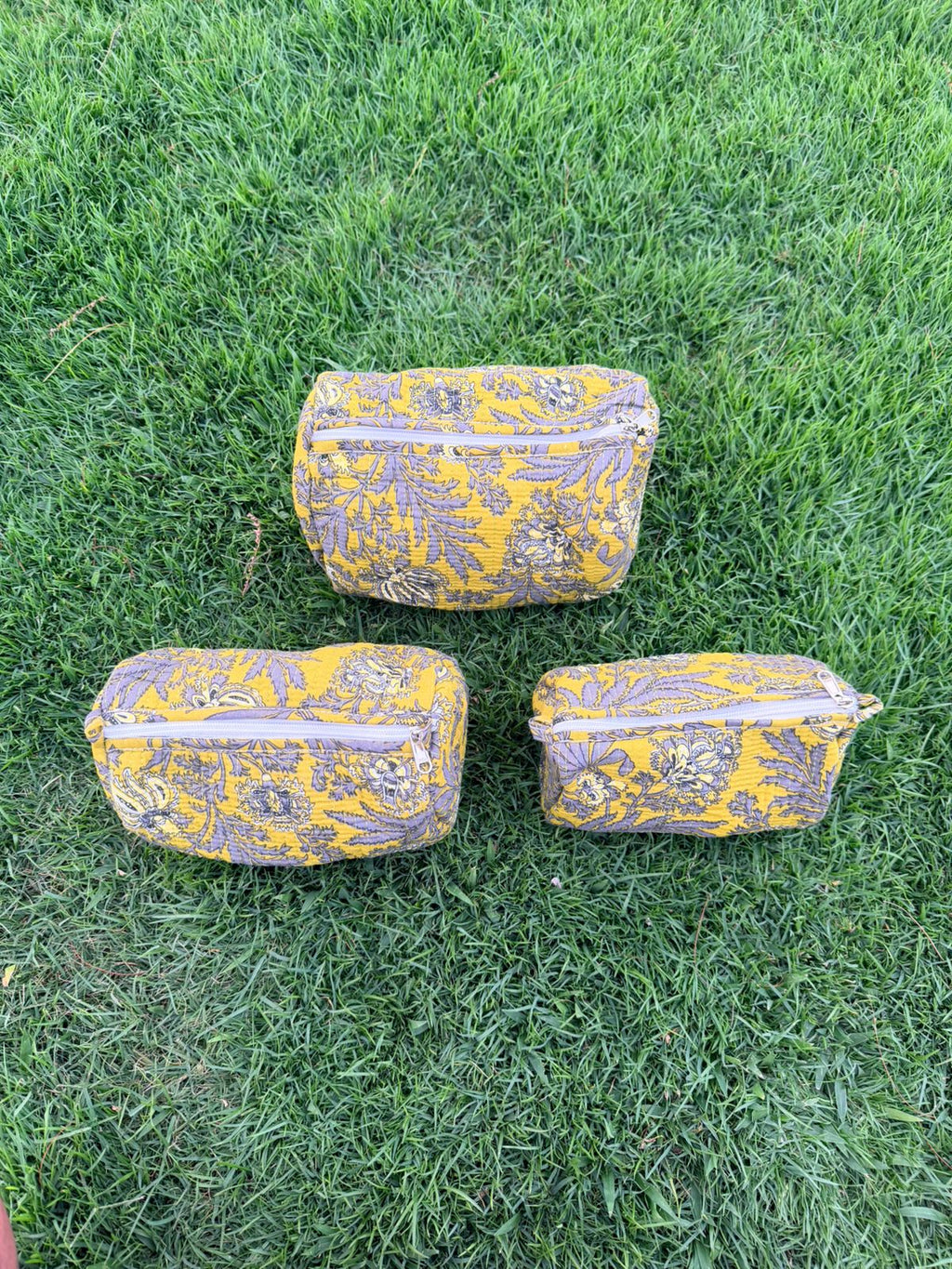 Golden Bloom – Utility Pouch Pack of 3