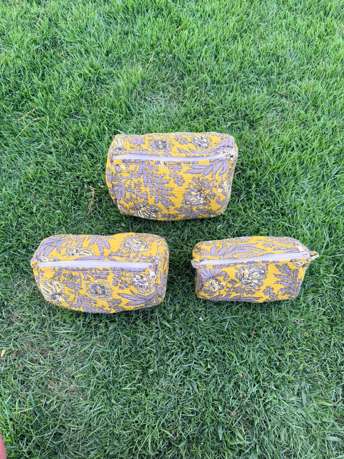 Golden Bloom – Utility Pouch Pack of 3