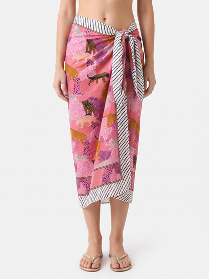 Tropical Pink Sarong - Beach Cover