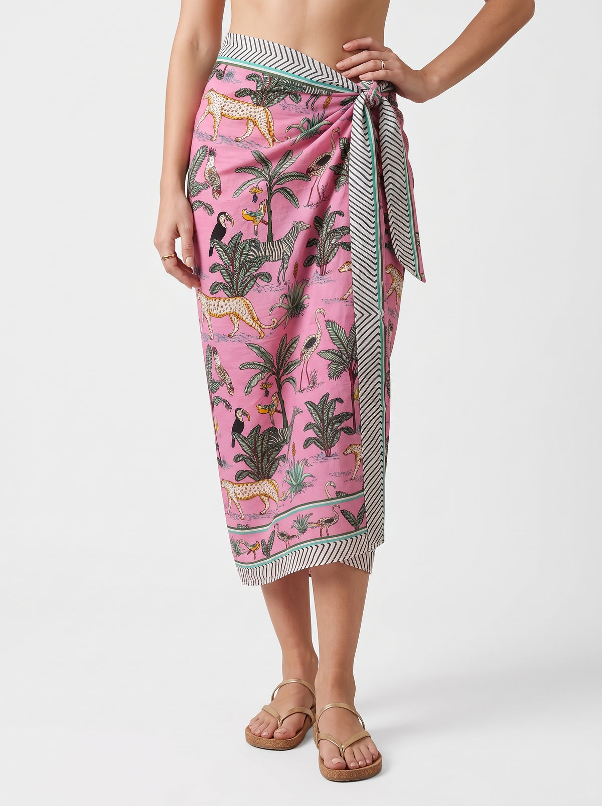 Pink Safari Sarong - Beach Cover