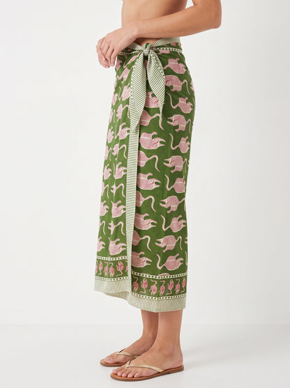 Garden Green Royal Tiger Sarong - Beach Cover