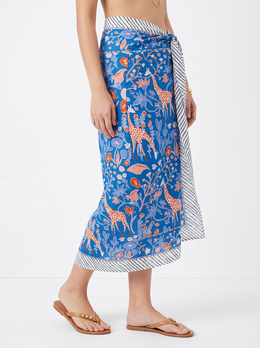 Blue Jungle Vine Sarong - Beach Cover