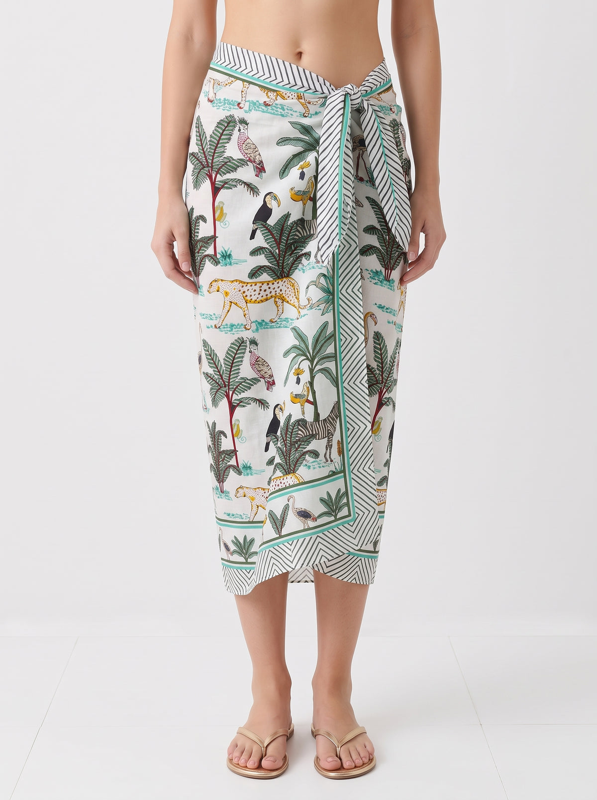 White Safari Sarong - Beach Cover