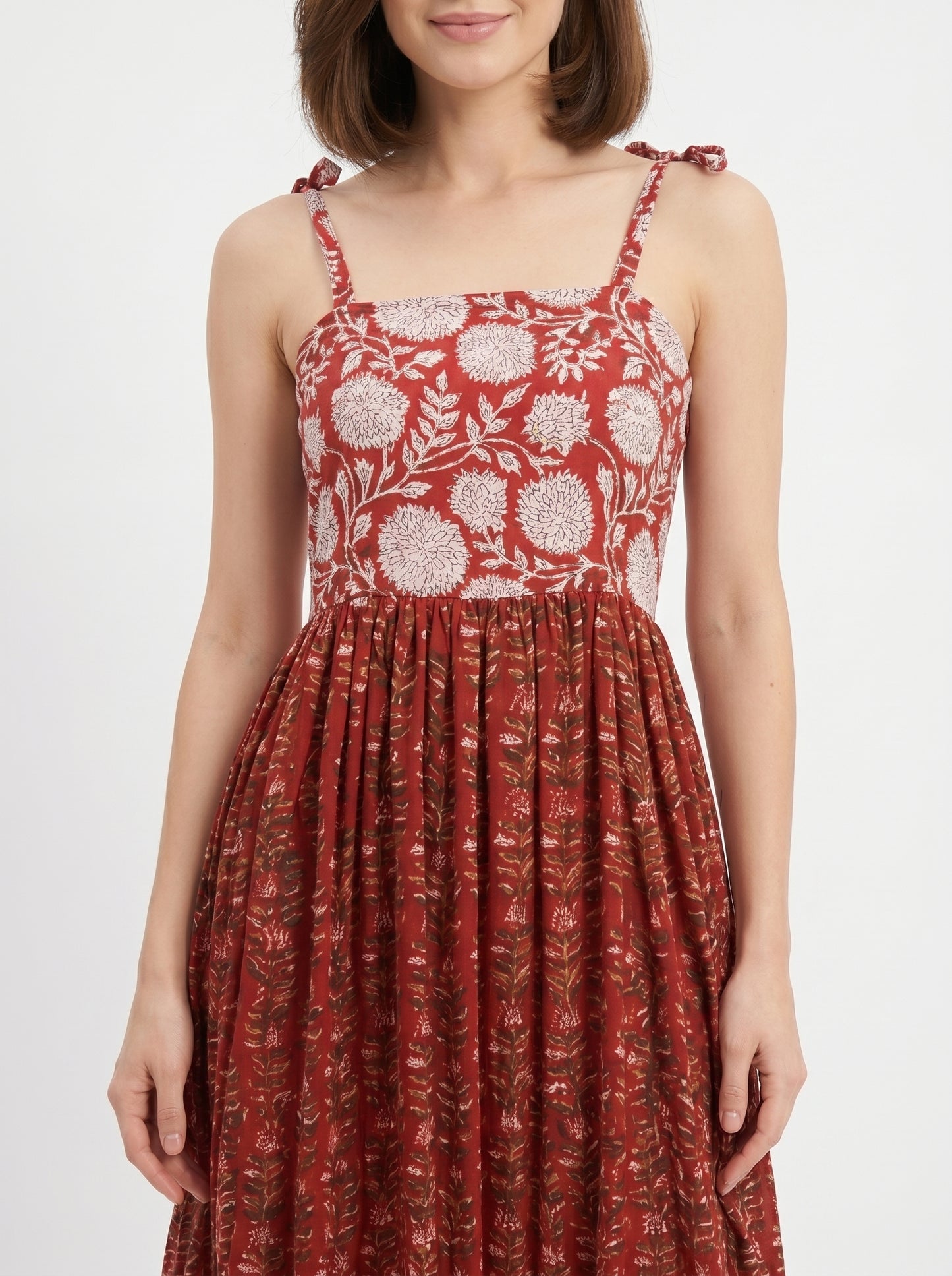 Scarlet Bloom – Red Floral Luxe Dress