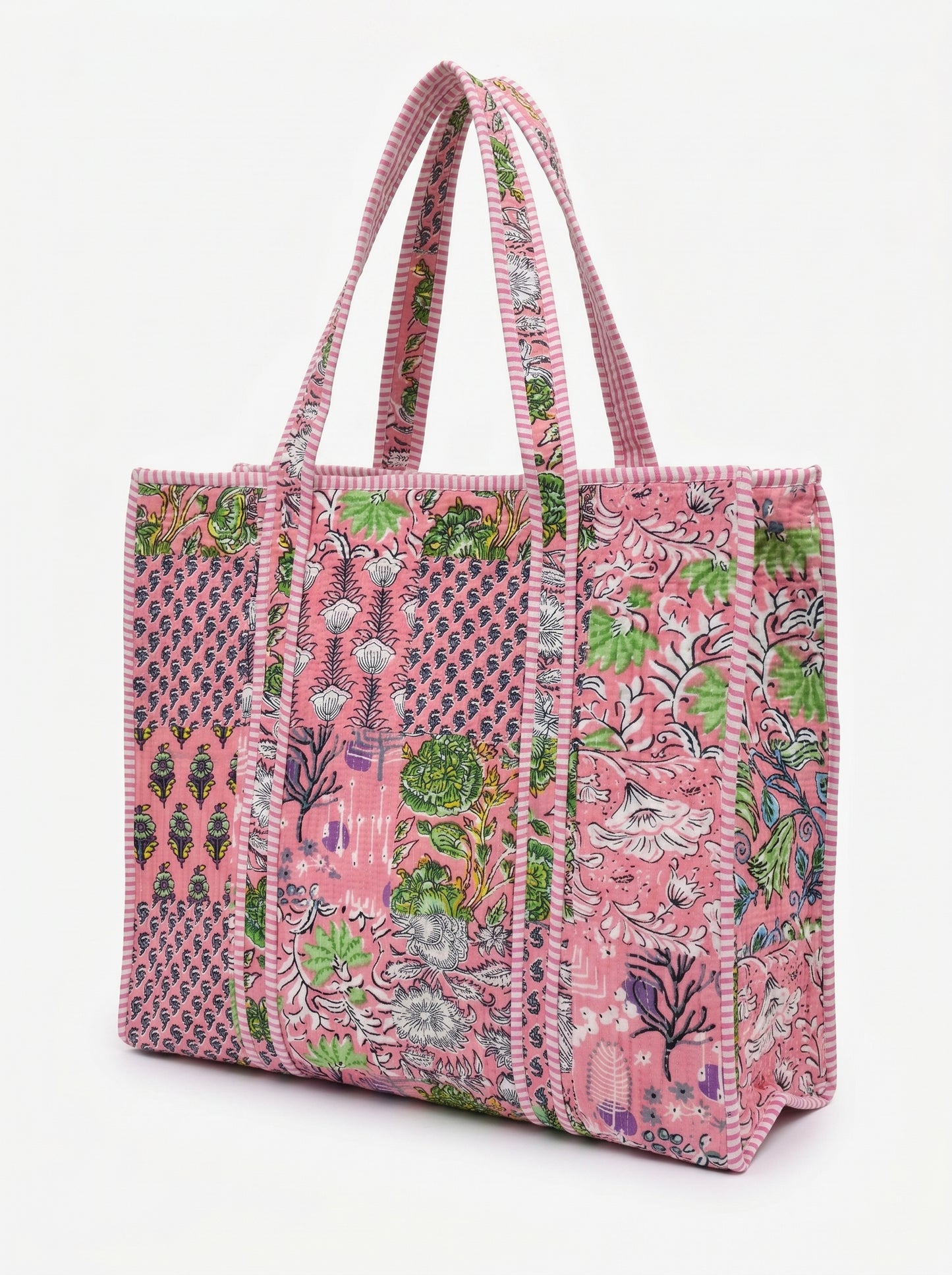 Pink patchwork – Wander Tote Bag 18x18