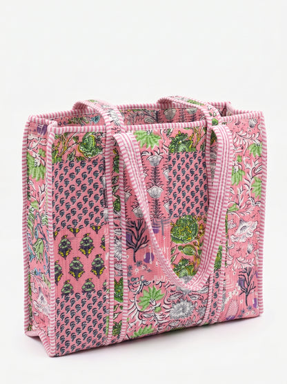 Pink patchwork – Wander Tote Bag 18x18