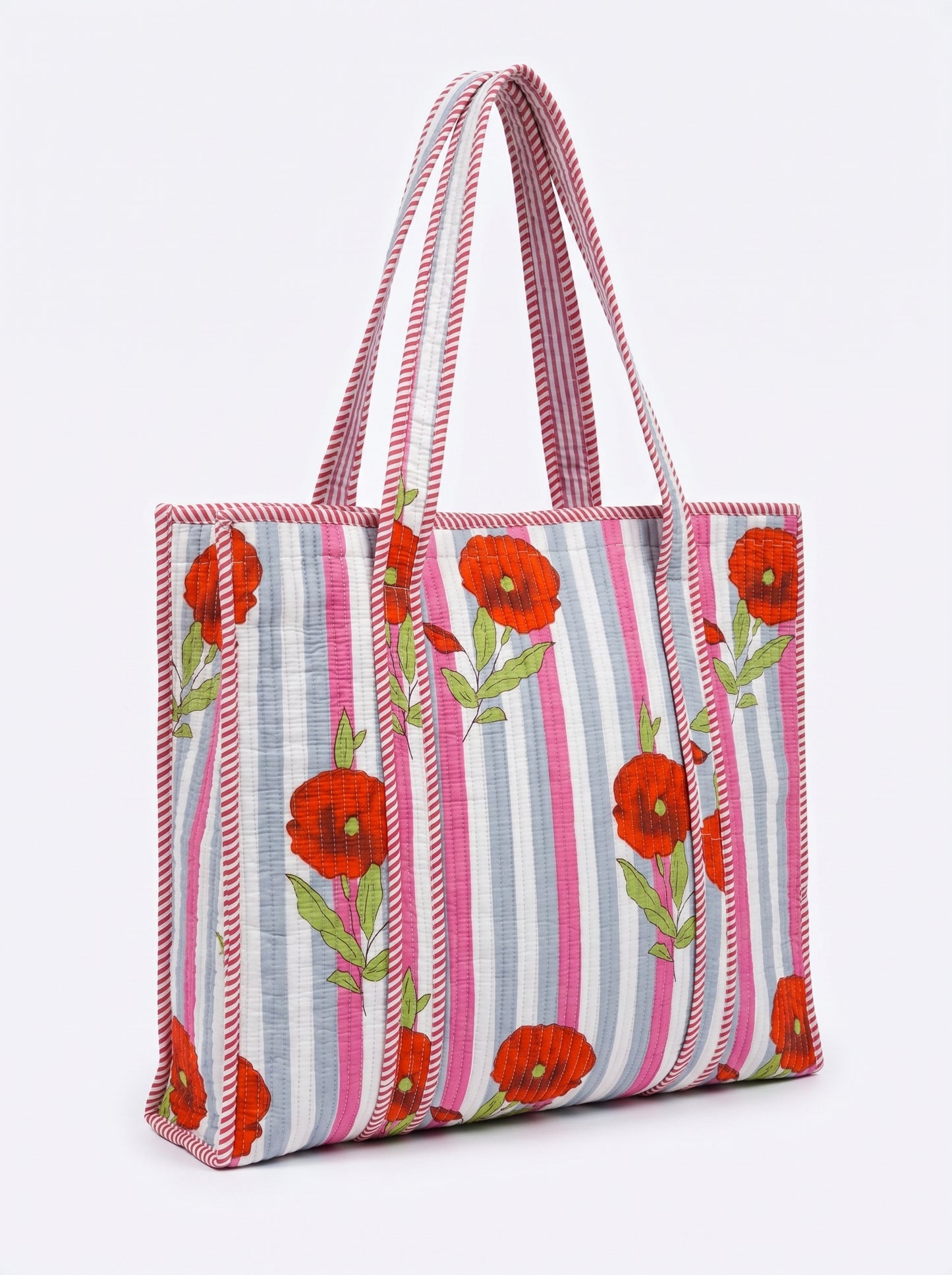 Pink Stripes Sunshine – Wander Tote Bag 18x18