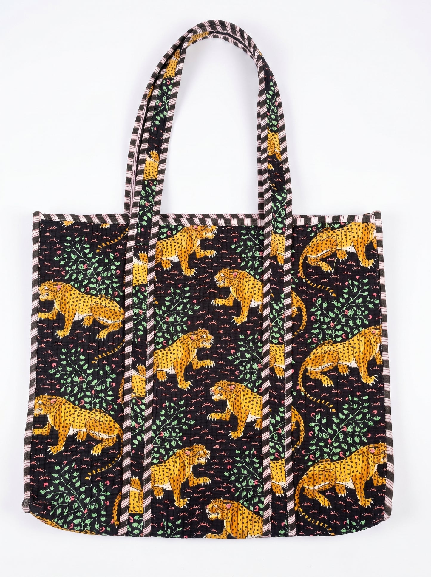 Navy blue leopard – Wander Tote Bag 18x18