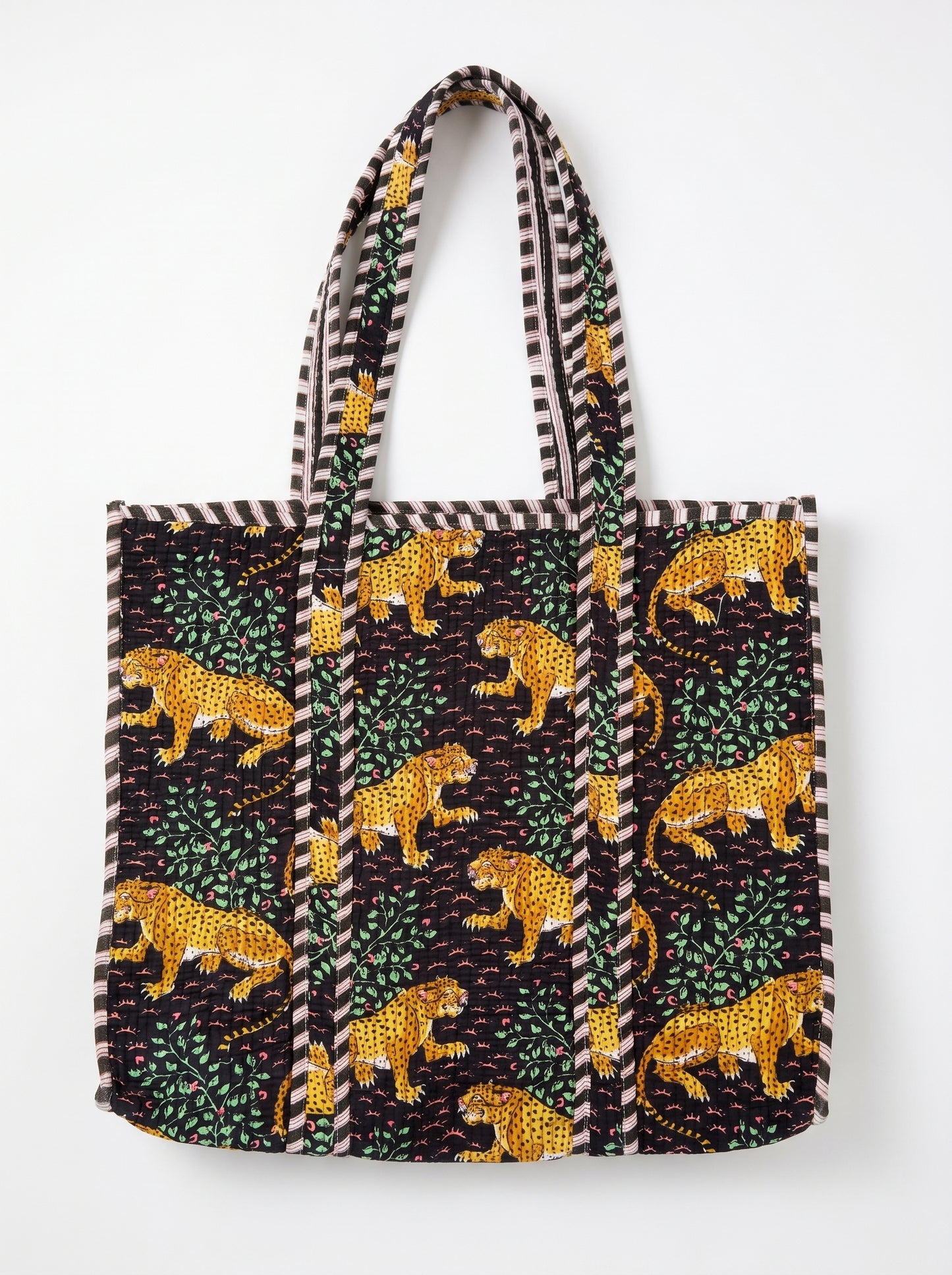 Navy blue leopard – Wander Tote Bag 18x18