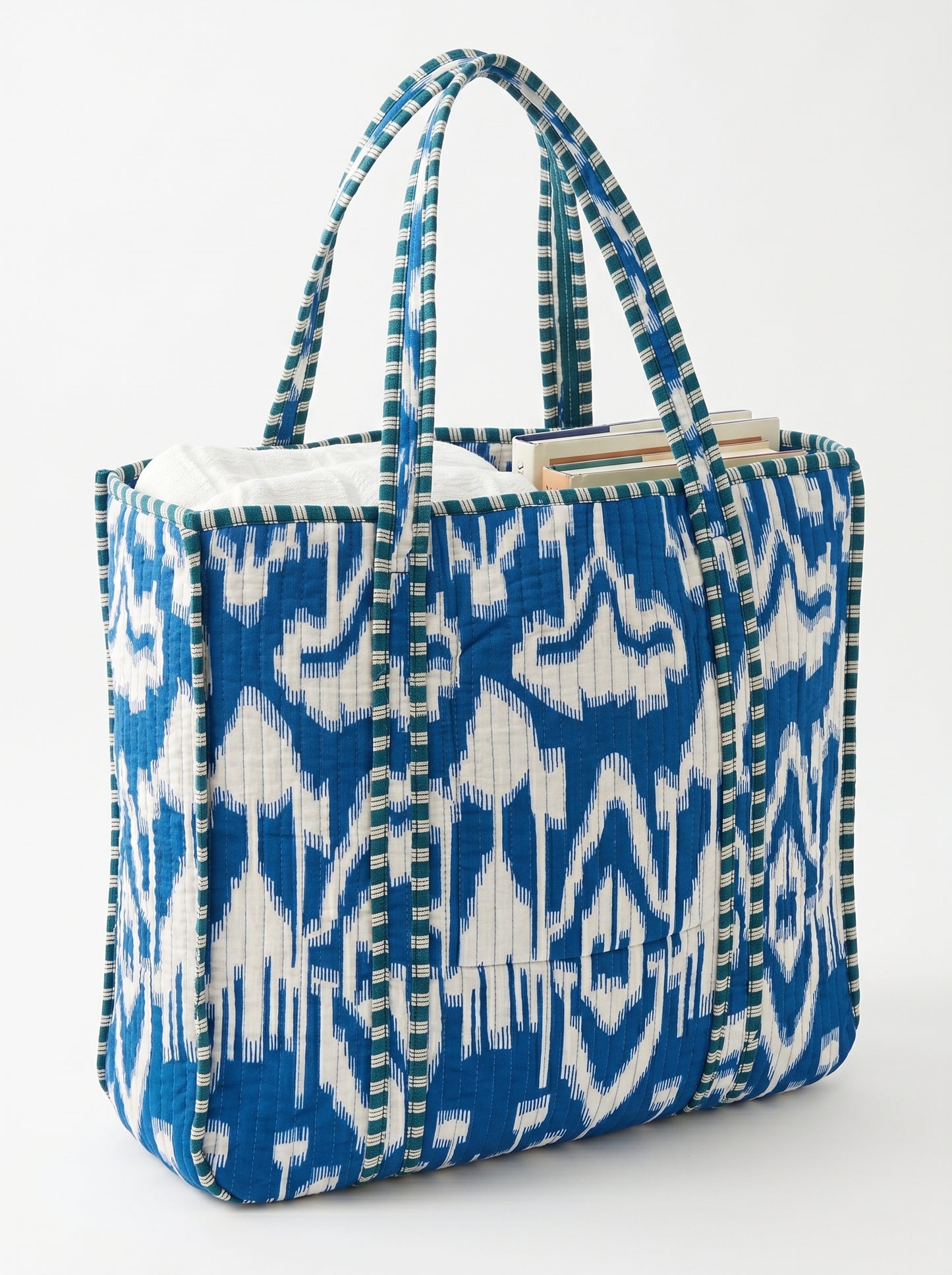 Blue Ikkat – Wander Tote Bag 18x18