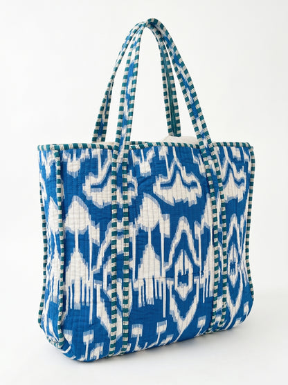 Blue Ikkat – Wander Tote Bag 18x18
