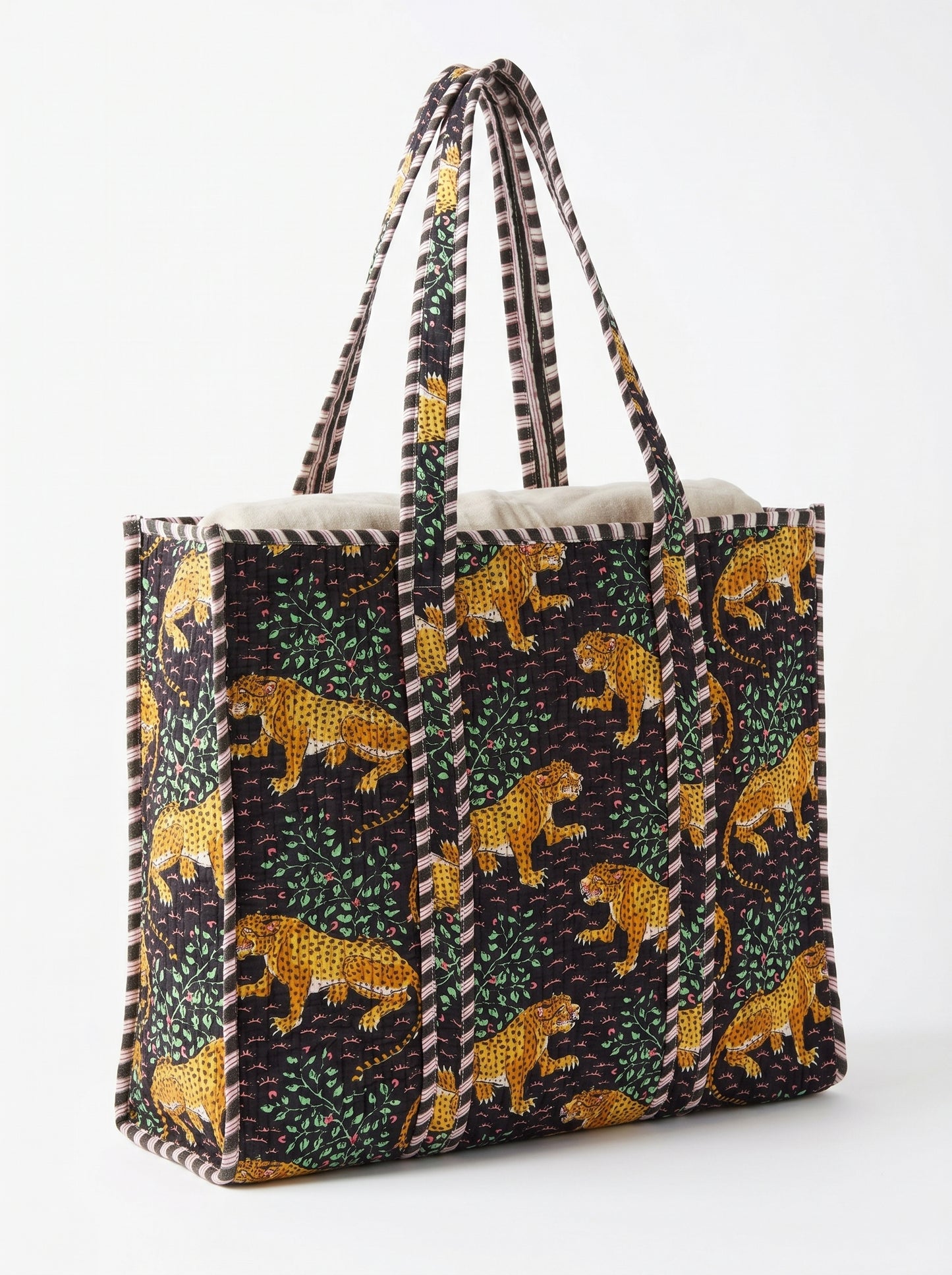 Navy blue leopard – Wander Tote Bag 18x18