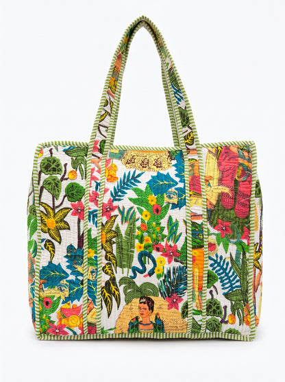 White Farida – Wander Tote Bag 18x18