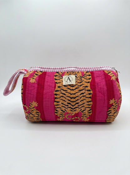 Tiger Pink Stripes – Tibetan Hair Styler Travel bag