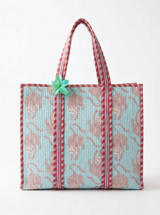 Celestial Blue Royal Tiger – Wander Tote Bag 18x18