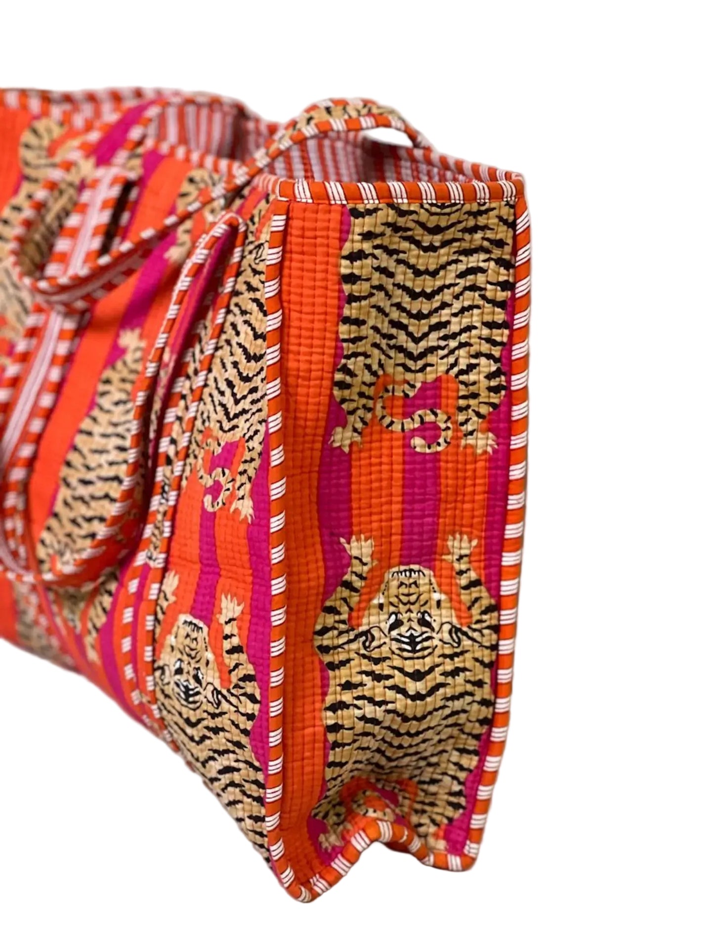 Tiger Orange Tango – Wander Reversible Tote Bag 18x18