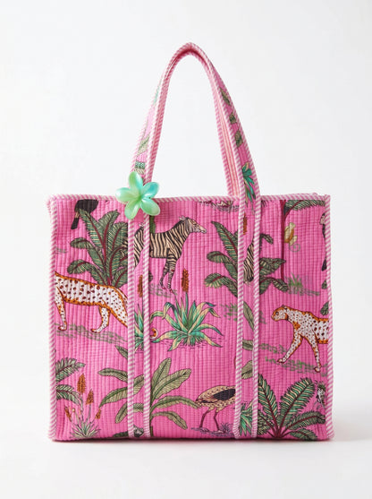 Pink Safari – Wander Tote Bag 18x18