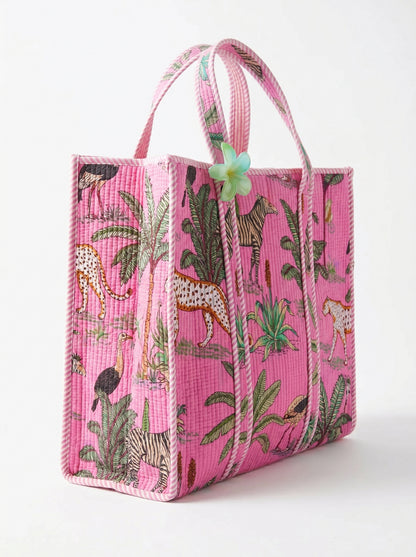 Pink Safari – Wander Tote Bag 18x18