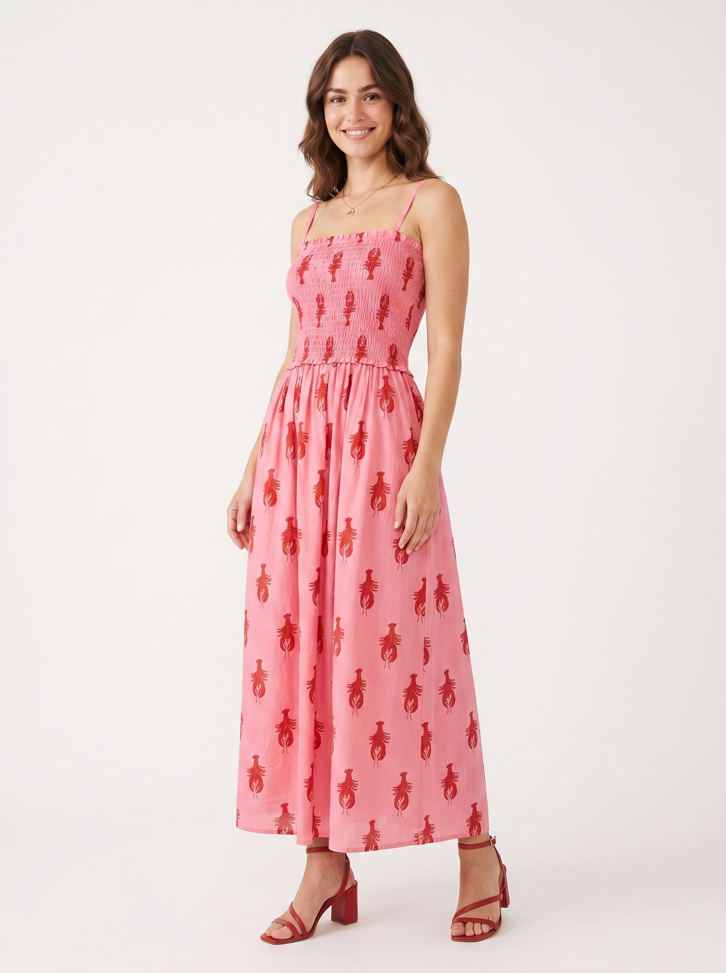 Lobster Love – Pink Coastal Luxe Dress