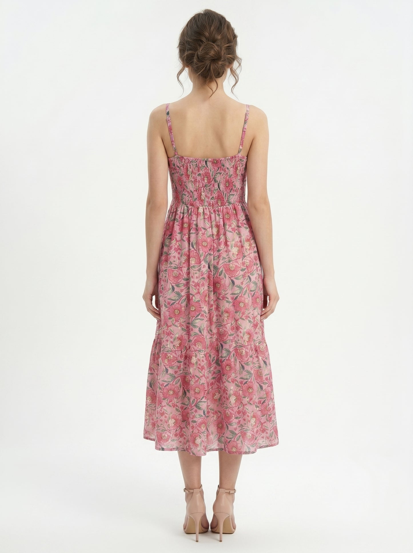 Blush Bloom – Pink Floral Luxe Dress